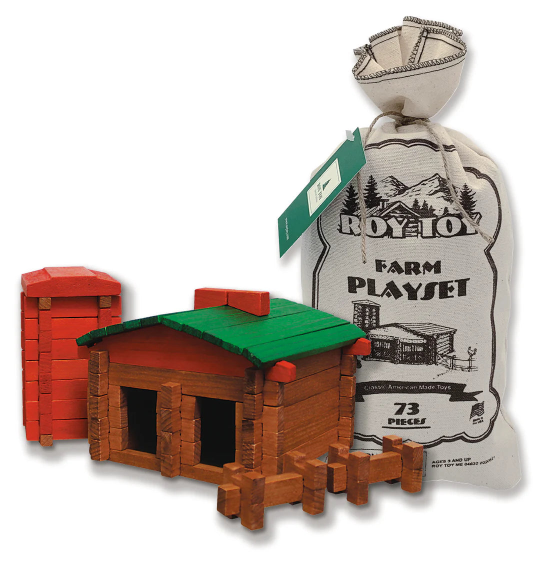 Farm Log Building Playset