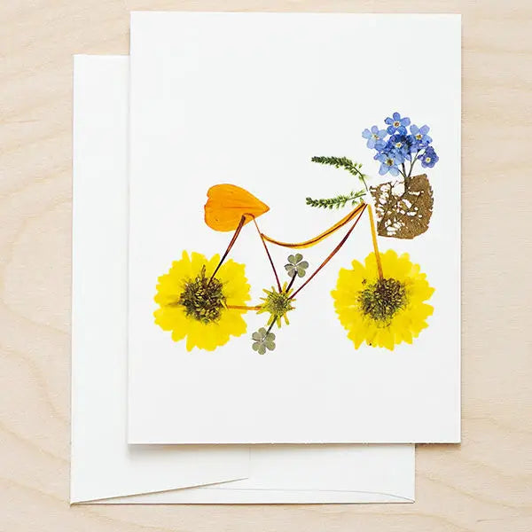 Bicycle Botanical Note Card