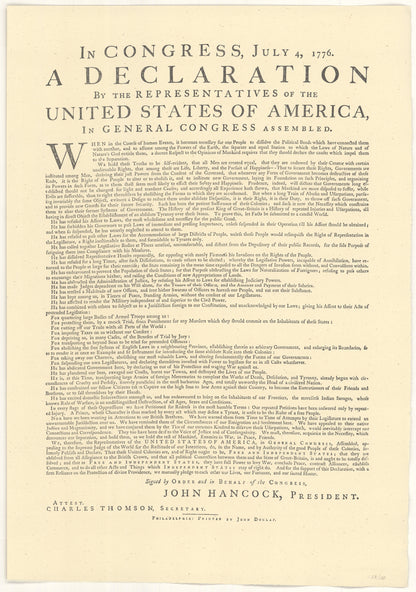 Declaration of Independence Print