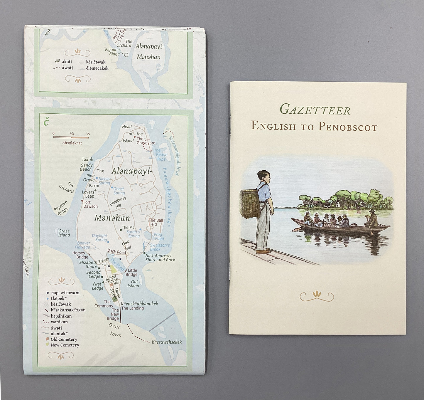 Penobscot Language Map & Gazetteer: English to Penobscot