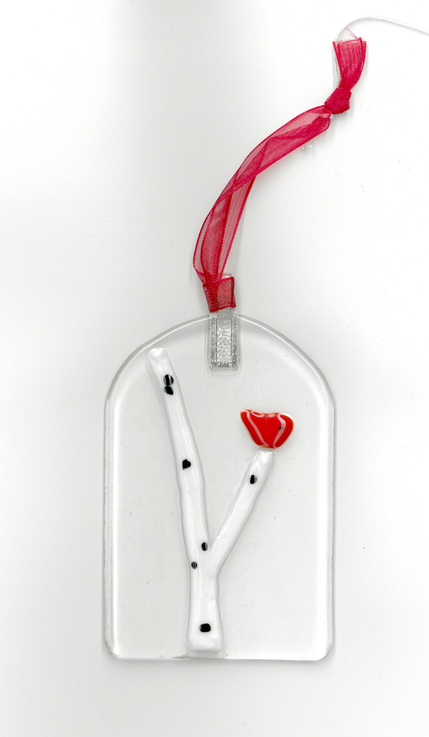 White Birch & Cardinal Ornament