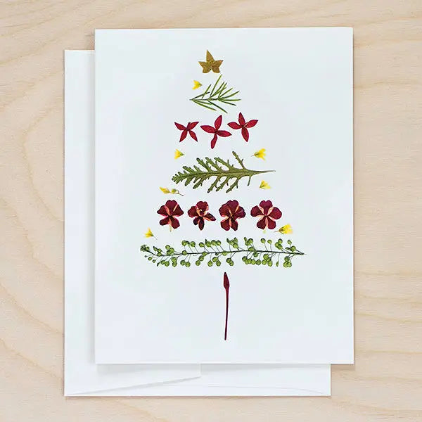 Merry Christmas Botanical Greeting Card