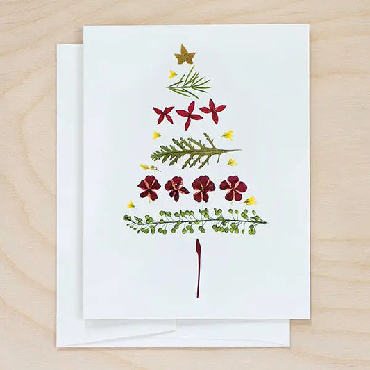 Merry Christmas Botanical Greeting Card