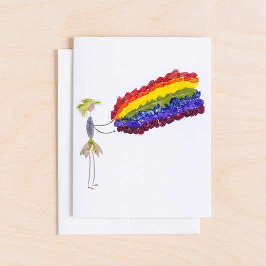Rainbow Botanical Note Card