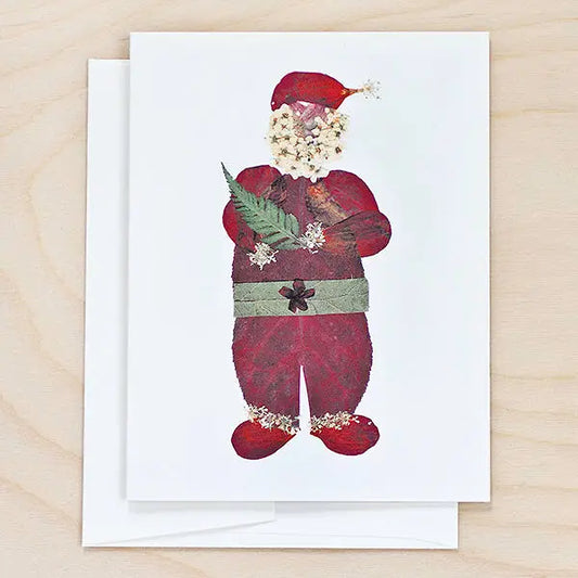 Santa Botanical Greeting Card