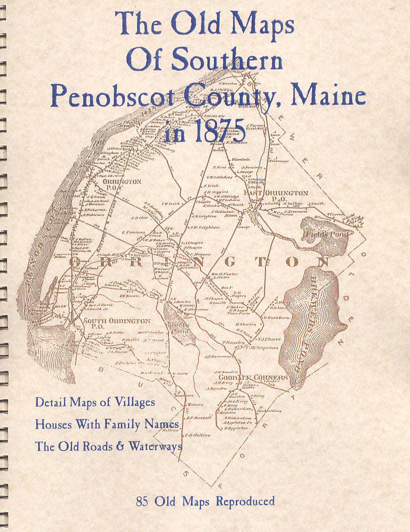 Old Maps of Southern Penobscot County in 1875