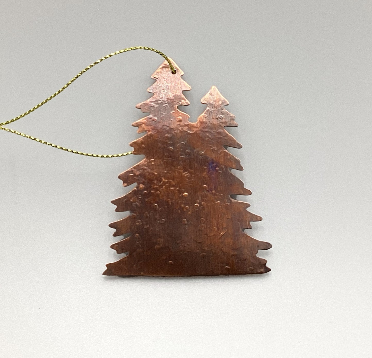 Copper Pine Tree Ornament