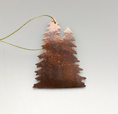 Copper Pine Tree Ornament