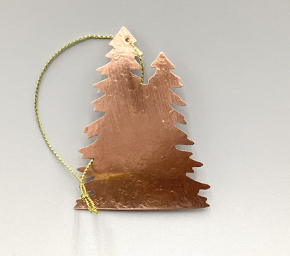 Copper Pine Tree Ornament