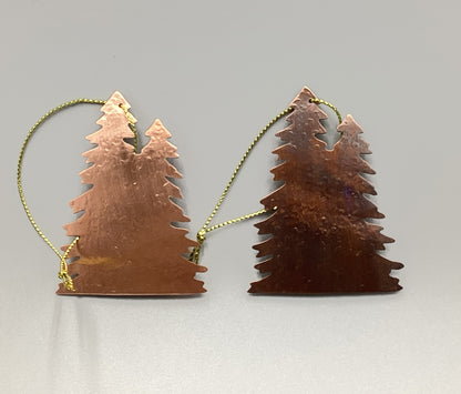 Copper Pine Tree Ornament