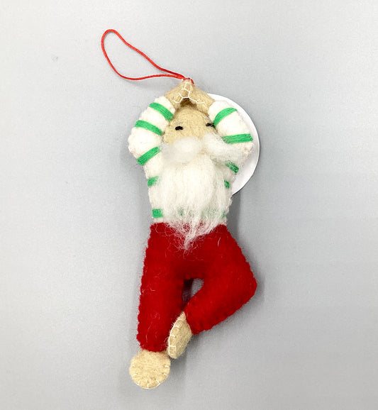 Yoga Santa Ornament